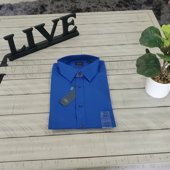 New arrow Blue  dress Button Down Shirt long sleeve regular fit size xl for men. - Picture 5 of 5